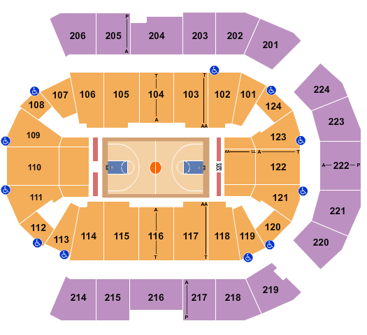Spokane Arena Basketball 2 Seating Chart