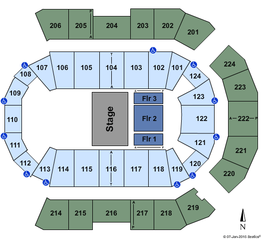 Spokane Arena Disney Jr. Live Seating Chart
