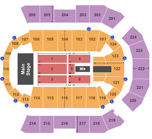 Spokane Arena Endstage 2 Seating Chart