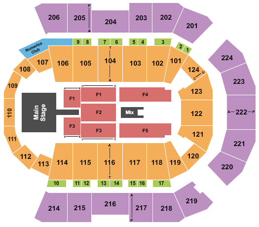 Spokane Arena Endstage Catwalk Seating Chart