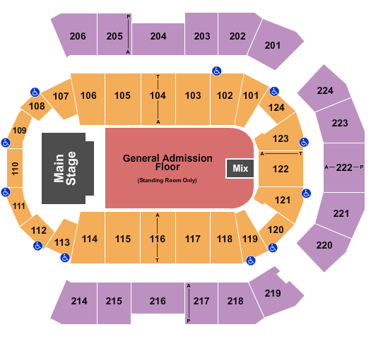 Spokane Arena seating chart event tickets center