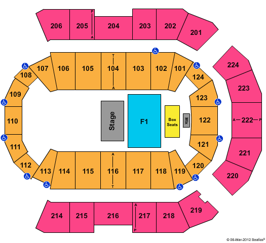 Spokane Arena End Stage GA Seating Chart