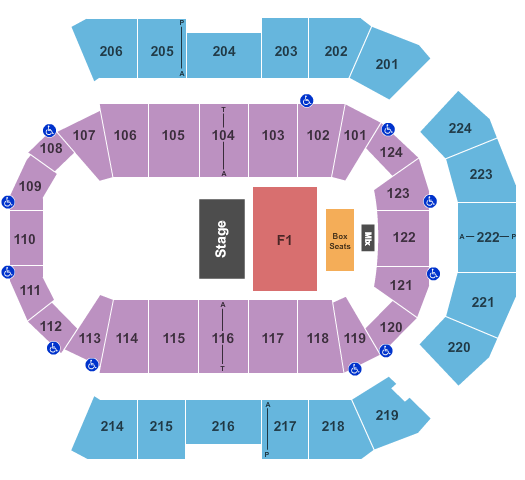 Spokane Arena Endstage GA Flr 2 Seating Chart
