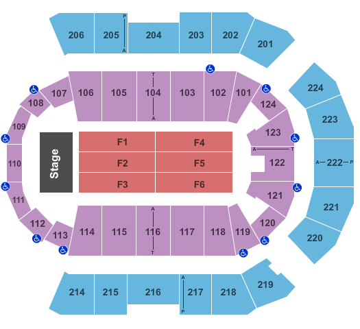 Spokane Arena End Stage Seating Chart