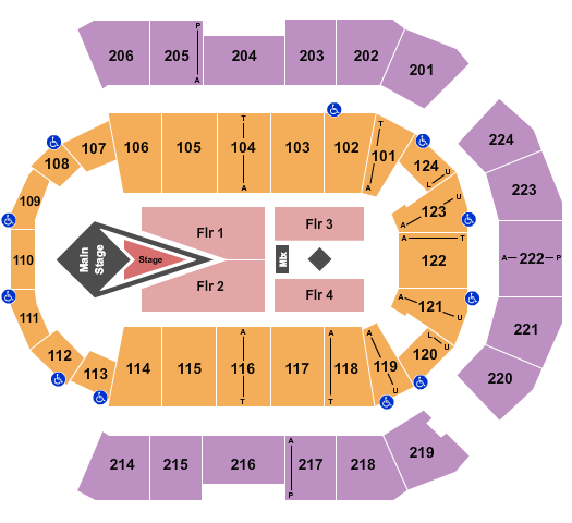 Spokane Arena For King and Country Seating Chart