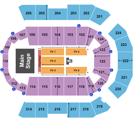 Spokane Arena Seating Map Spokane Arena Seating Chart And Seat Maps - Spokane