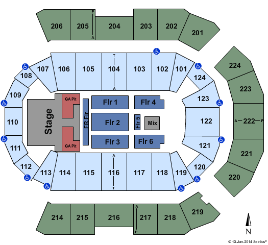 Spokane Arena Jason Aldean Seating Chart