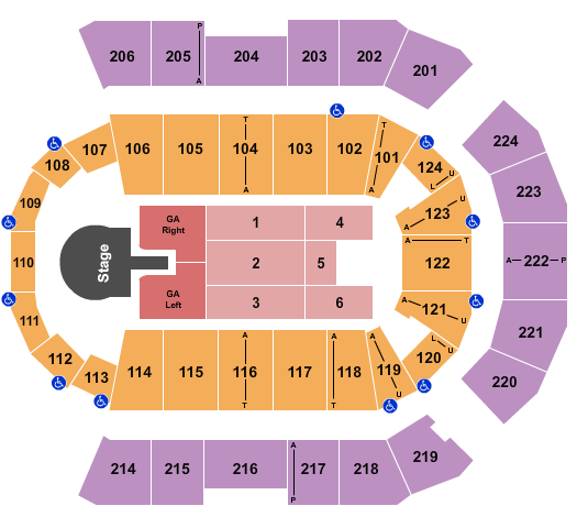 Spokane Arena Machine Gun Kelly Seating Chart