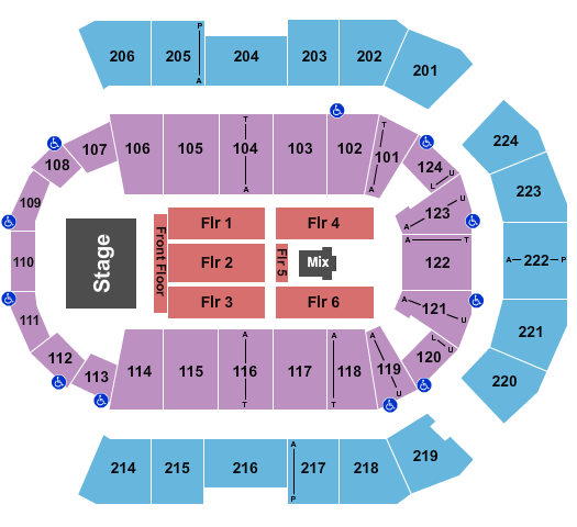 Spokane Arena seating chart event tickets center