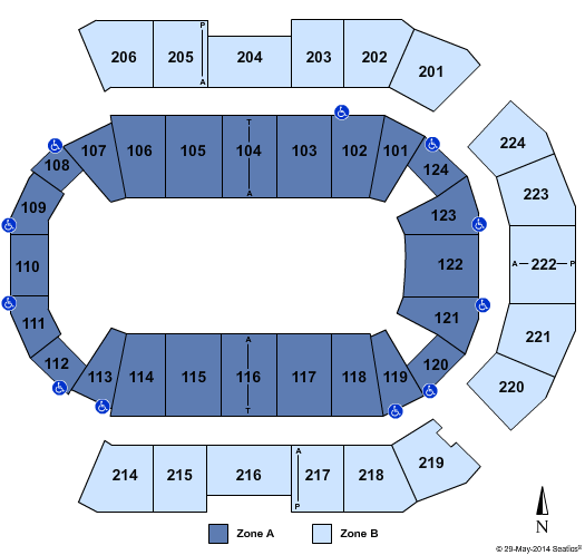 Spokane Arena Monster Jam - IntZone Seating Chart