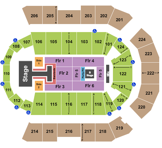 Spokane Arena NKOTB 2022 Seating Chart
