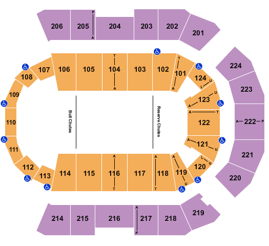 Spokane Arena PBR Seating Chart