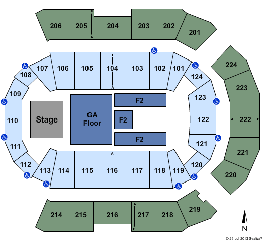 Spokane Arena Pearl Jam Seating Chart