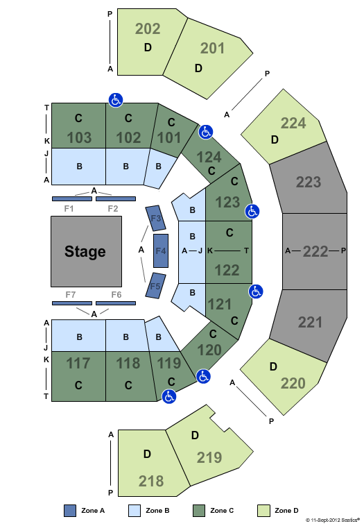Spokane Arena Quidam - Zone Seating Chart