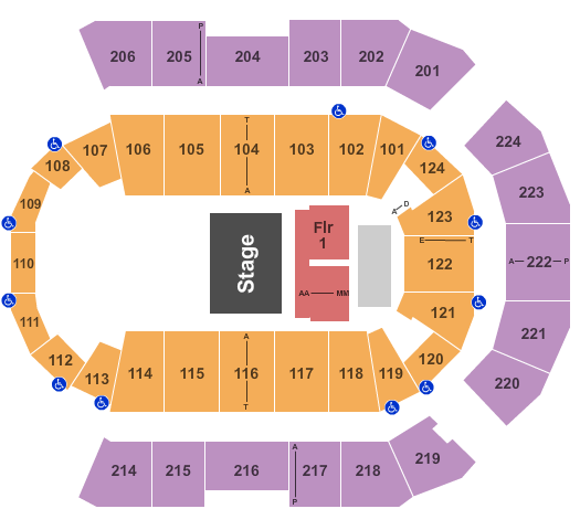 Spokane Arena Ringo and his Allstars Seating Chart