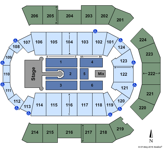 Spokane Arena Shania Twain Seating Chart