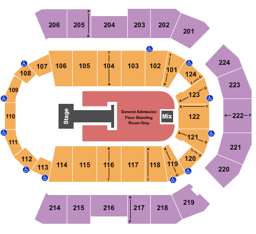 Spokane Arena Shinedown Seating Chart