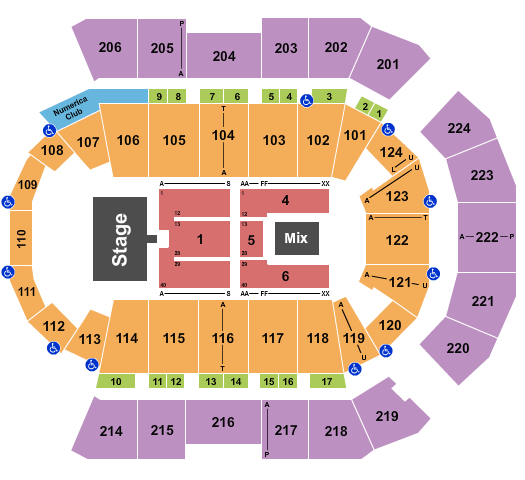 Spokane Arena Sugarland Seating Chart