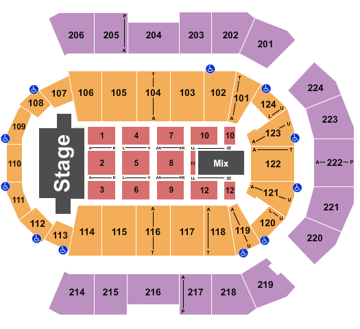 Spokane Arena Trans Siberian Orchestra Seating Chart