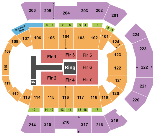Spokane Arena WWE 2024 Seating Chart
