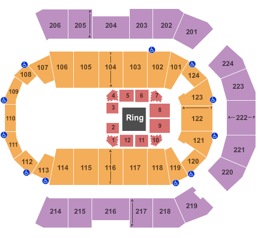 Spokane Arena WWE Seating Chart