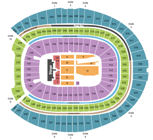 Empower Field At Mile High Guns N Roses Seating Chart