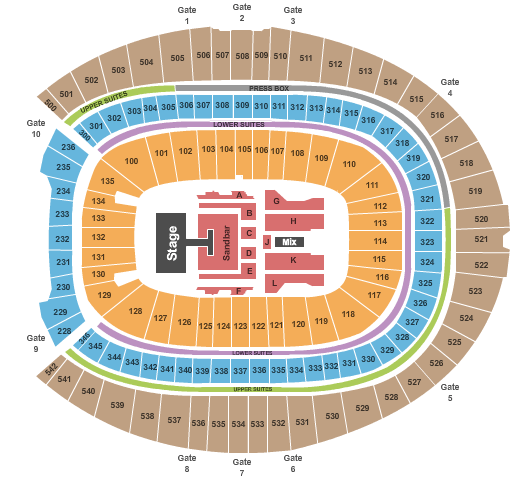 Empower Field At Mile High Kenny Chesney Seating Chart