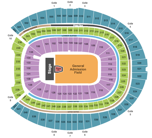 Empower Field At Mile High Metallica Seating Chart