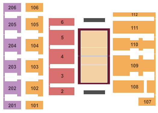 Maturi Pavilion - MN Volleyball Seating Chart