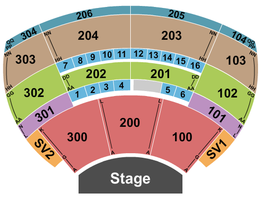 Spotlight 29 Casino End Stage 2 Seating Chart