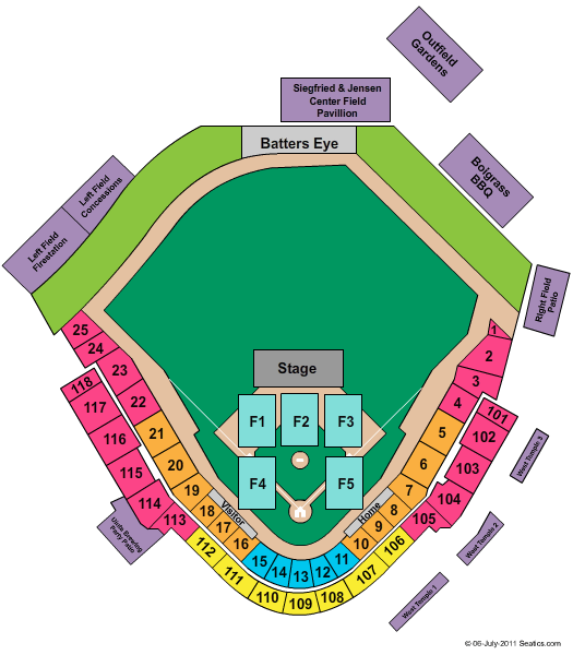 Smith's Ballpark Concert Seating Chart