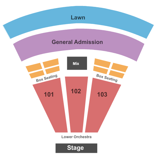 seating chart for Ting Pavilion Endstage-GAUpperOrch - eventticketscenter.com