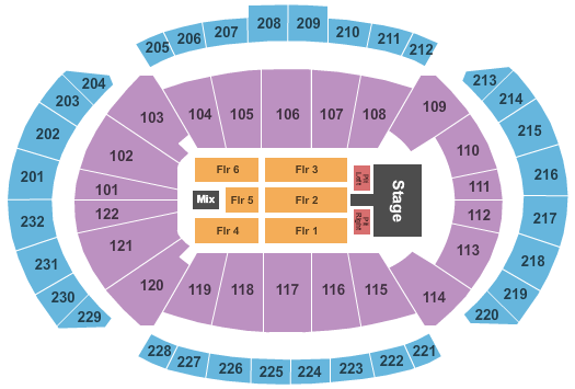 T-Mobile Center 5 Seconds of Summer Seating Chart
