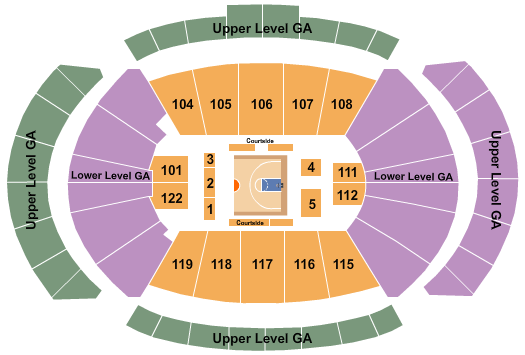 T-Mobile Center Big 3 Basketball Seating Chart
