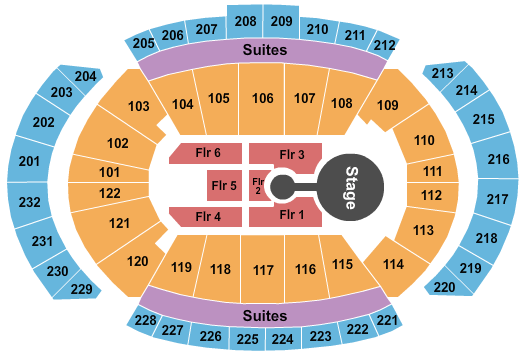 T-Mobile Center Blake Shelton Seating Chart