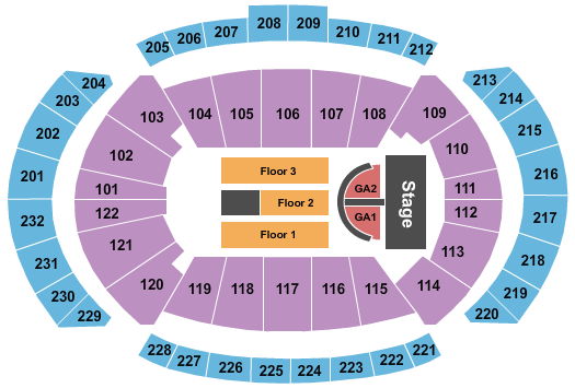 T-Mobile Center Brad Paisley Seating Chart