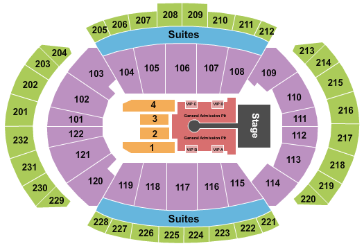 T-Mobile Center Chainsmokers Seating Chart