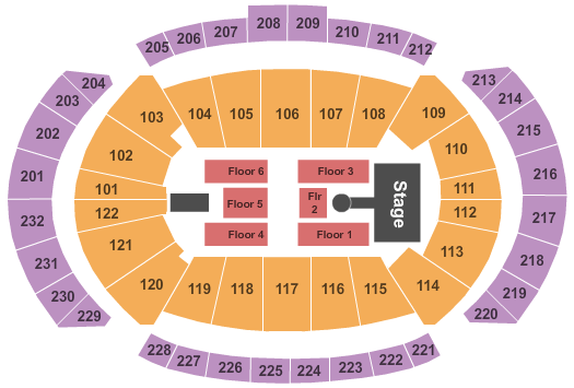 T-Mobile Center Cold Play Seating Chart