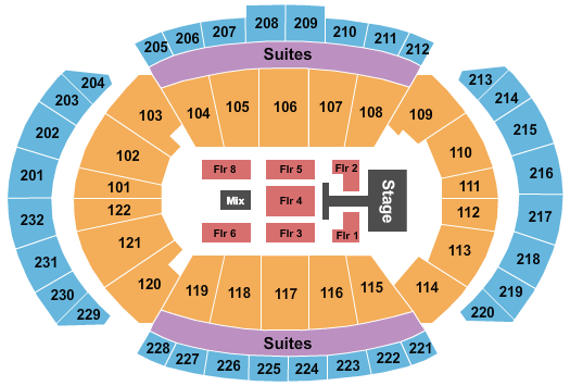 seating chart for T-Mobile Center - Elevation Nights - eventticketscenter.com