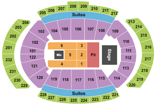 T-Mobile Center Endstage Pit Seating Chart