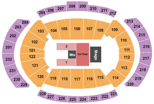 T-Mobile Center Five Finger Death Punch Seating Chart