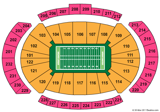 T-Mobile Center Football Seating Chart
