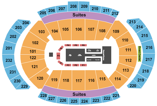 T-Mobile Center Gold Over America Tour Seating Chart