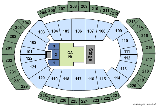 T-Mobile Center Hunter Hayes Seating Chart