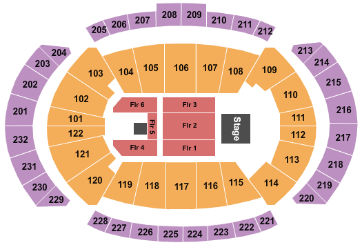 seating chart for T-Mobile Center - Journey & Def Leppard - eventticketscenter.com