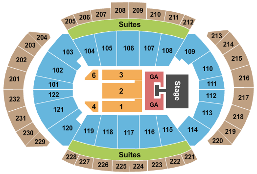 seating chart for T-Mobile Center - Karol G - eventticketscenter.com