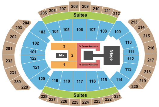 seating chart for T-Mobile Center - Lizzo - eventticketscenter.com