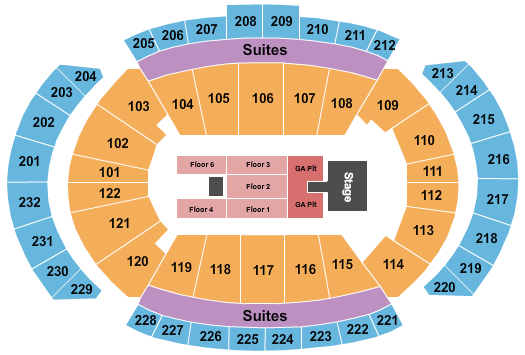 T-Mobile Center Luke Combs Seating Chart