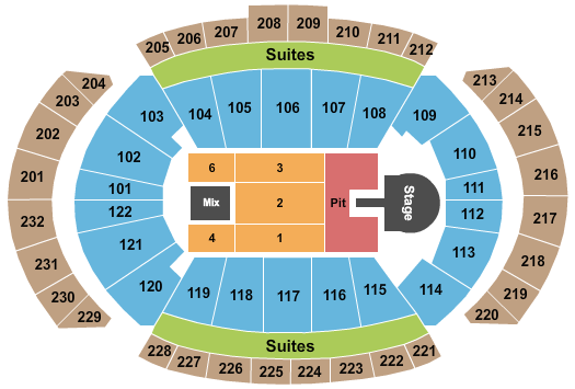 T-Mobile Center Machine Gun Kelly Seating Chart