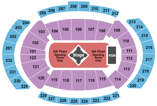T-Mobile Center Metallica 2018-19 Seating Chart